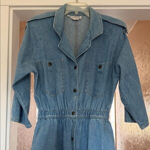 Vintage IDEAS Women's Light Blue Denim Jumpsuit
